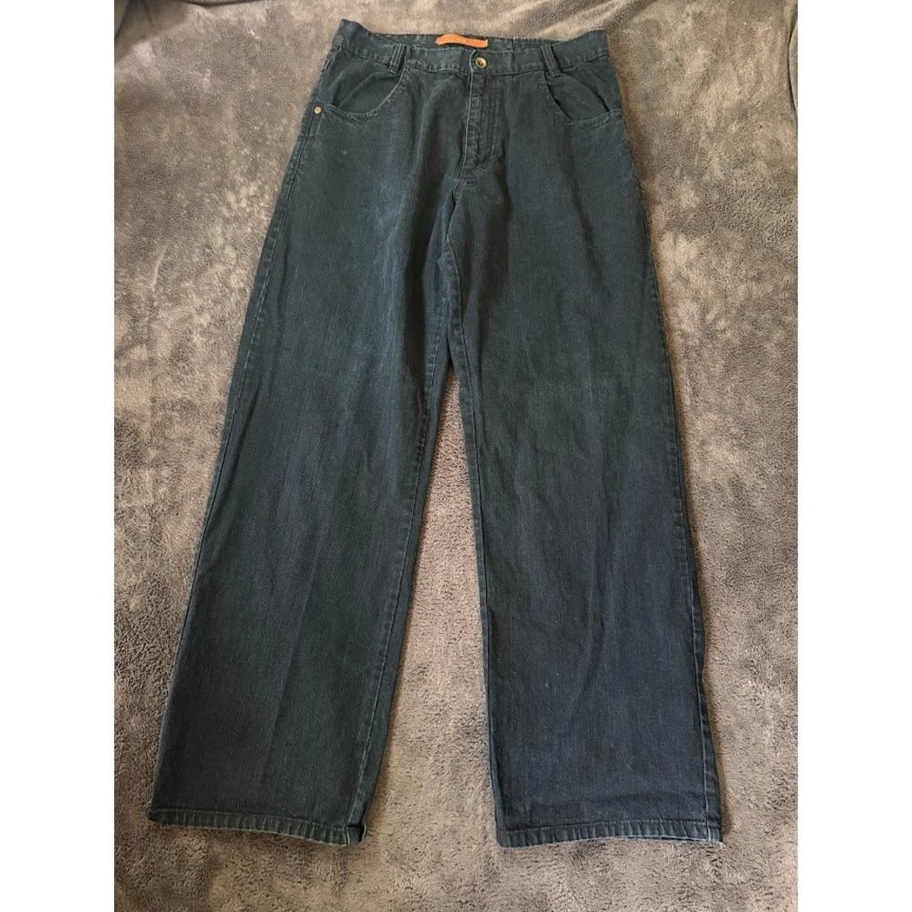 Vintage Sean John Denim Jeans Mens 34x32 Dark Wash Wide Leg Baggy Y2K Streetwear